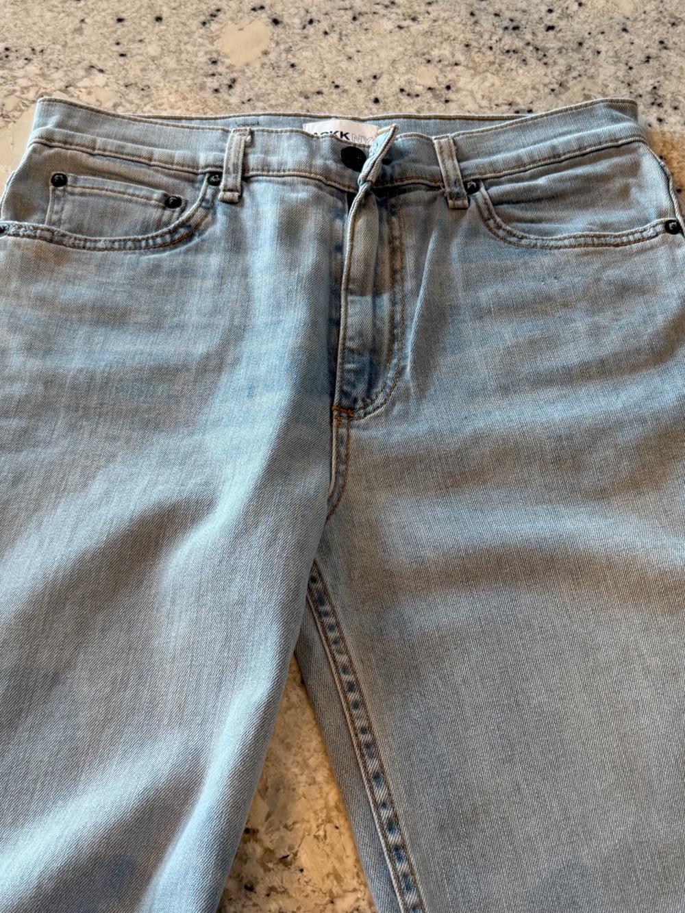 NWOT ASKK NY Zumba Light Blue Wide-Leg Crop 28 - Picture 6 of 11